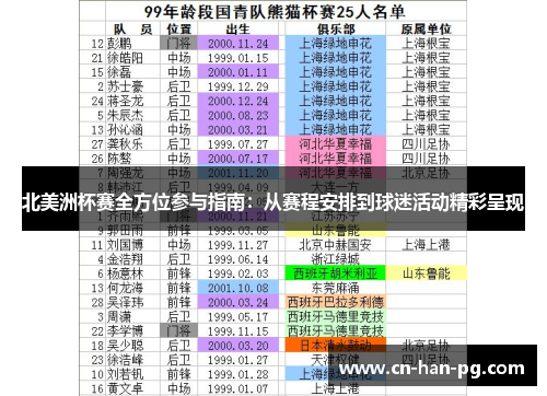 北美洲杯赛全方位参与指南:从赛程安排到球迷活动精彩呈现 北美洲杯赛全方位参与指南:从赛程安排到球迷活动精彩呈现